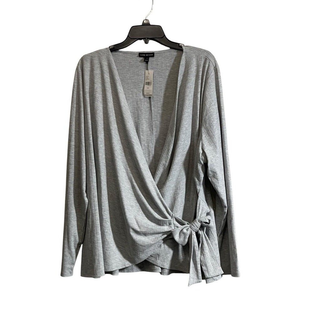 NWT Lane Bryant  22/24 Faux Wrap Top Tie Waist Detail Capsule Business Feminine